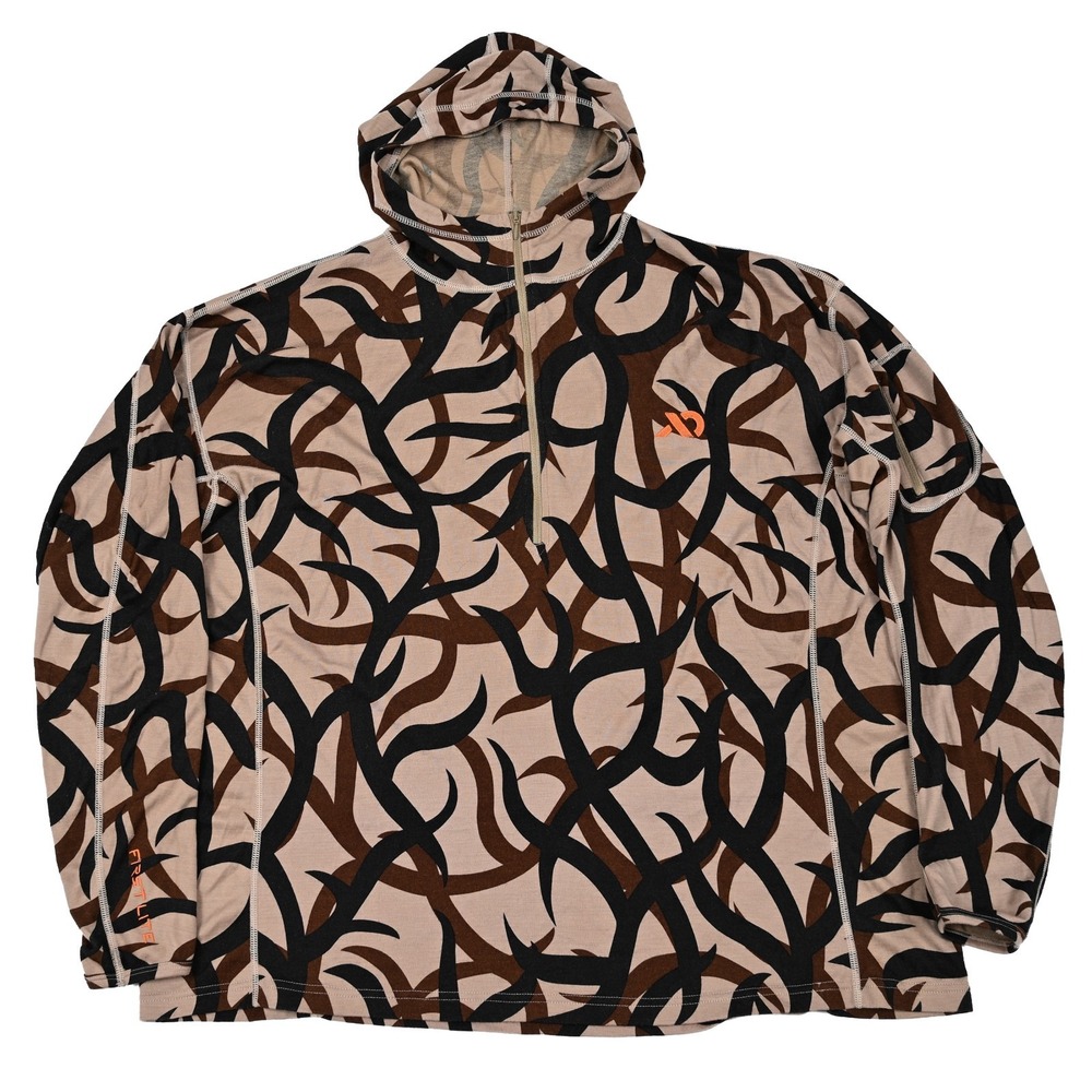 First Lite Chama Hoody Mens 2XL Merino Wool Midweight Cipher Camo Pullover